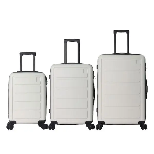 

Luggage Sets ABS Hardshell 3pcs Luggage, Lightweight Durable Suitcase sets Spinner Wheels Suitcase 20''24''28'' (White)