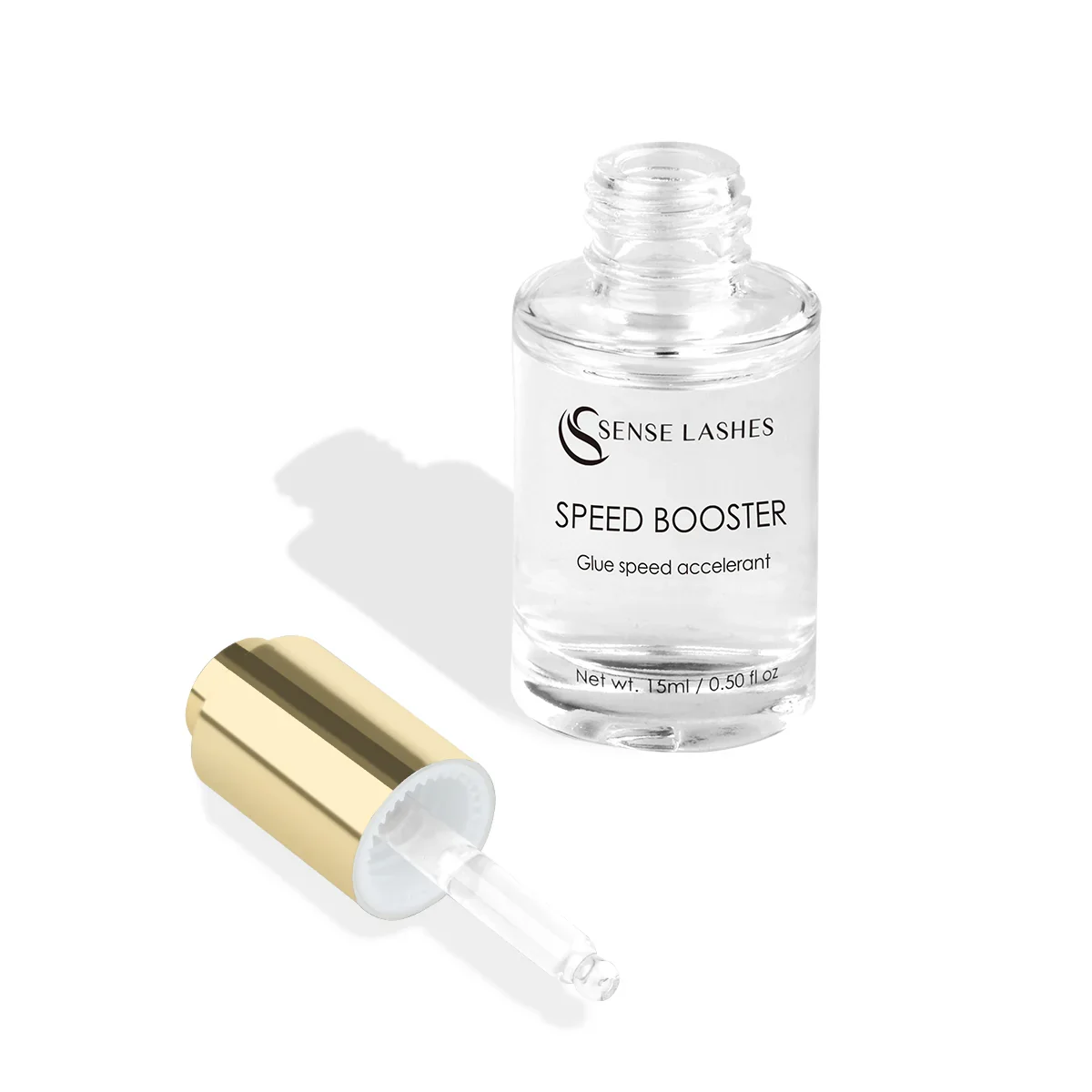 Sense Lashes 15 ml de pegamento para pestañas, aceleración de velocidad y refuerzo de velocidad, mejora el tiempo de retención y tratamiento de pestañas