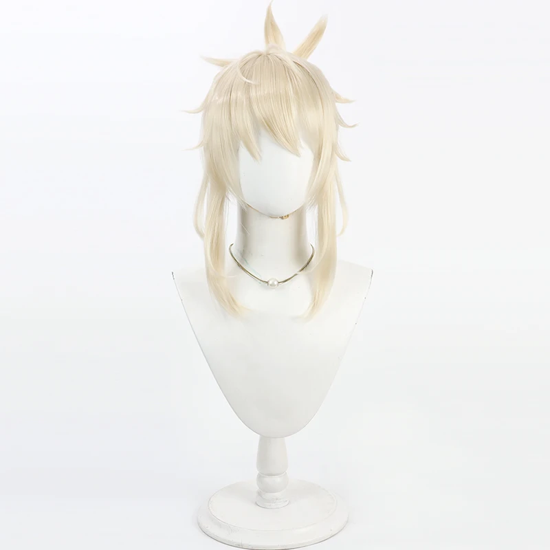 Tva cosplay perucas jogo nikke a deusa da vitória tumba dia das bruxas luz loira peruca resistente ao calor cabelo sintético
