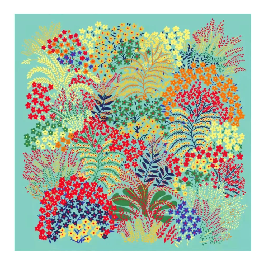 130CM 실크 스카프 여성용 대형 숄 화려한 꽃무늬 프린트 스톨 사각형 반다나 큰 스카프 여성용 히잡