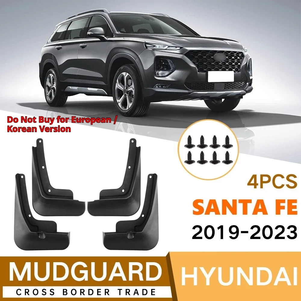 For Hyundai Santa Fe 2019-2023 Fender Tile Auto Parts car accessories 4runner accessories fender flares mud flaps
