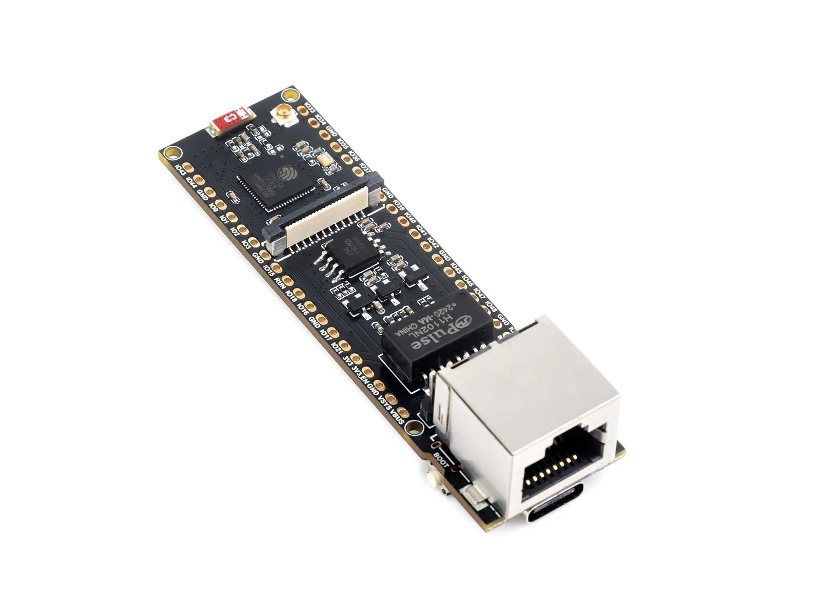 Waveshare ESP32-S3 ETH Development Board,10/100Mbps RJ45 Ethernet port, 240MHz Dual Core, Optional for PoE Module/ Camera Module
