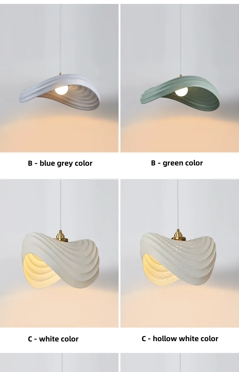 Dining Room E27 LED Pendant Lights Nordic Bar Wabi Sabi