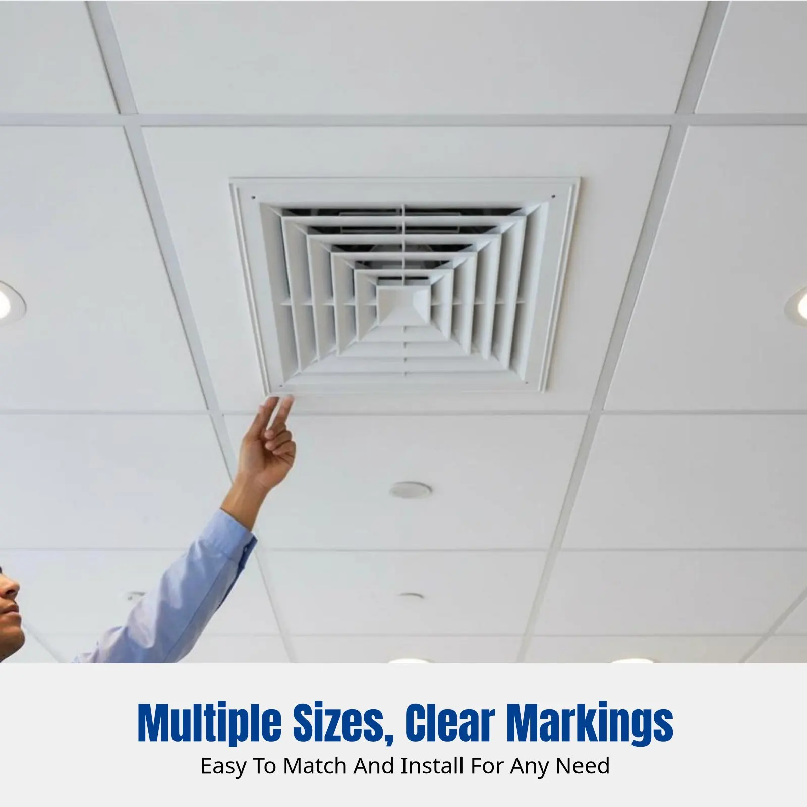 

Вентиляционная потолочная панель с жалюзи, для центрального кондиционирования, систем чистого воздуха, антибактериальная, различные спецификации