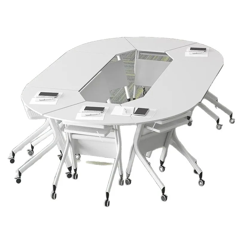 

Folding training table Double desk movable splicing Office tutoring class Long strip Conference combination