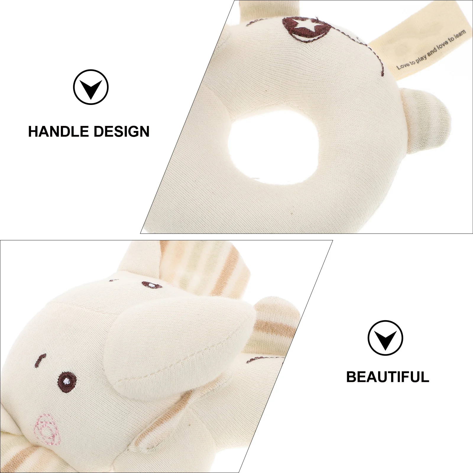 2 قطعة أجراس يدوية قطنية من Orff تهدئة عاجية متعددة الوظائف متينة ومحمولة ومريحة وإضاءة صغيرة سهلة الحمل