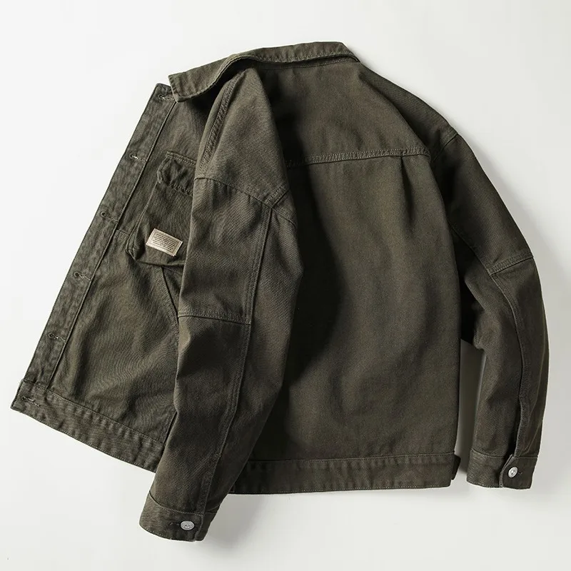 

2025 New American Retro Denim Jaet Men's Sli Loose Hunting Workwear Casual Jaet Trendy Spring Autumn Stand Fit