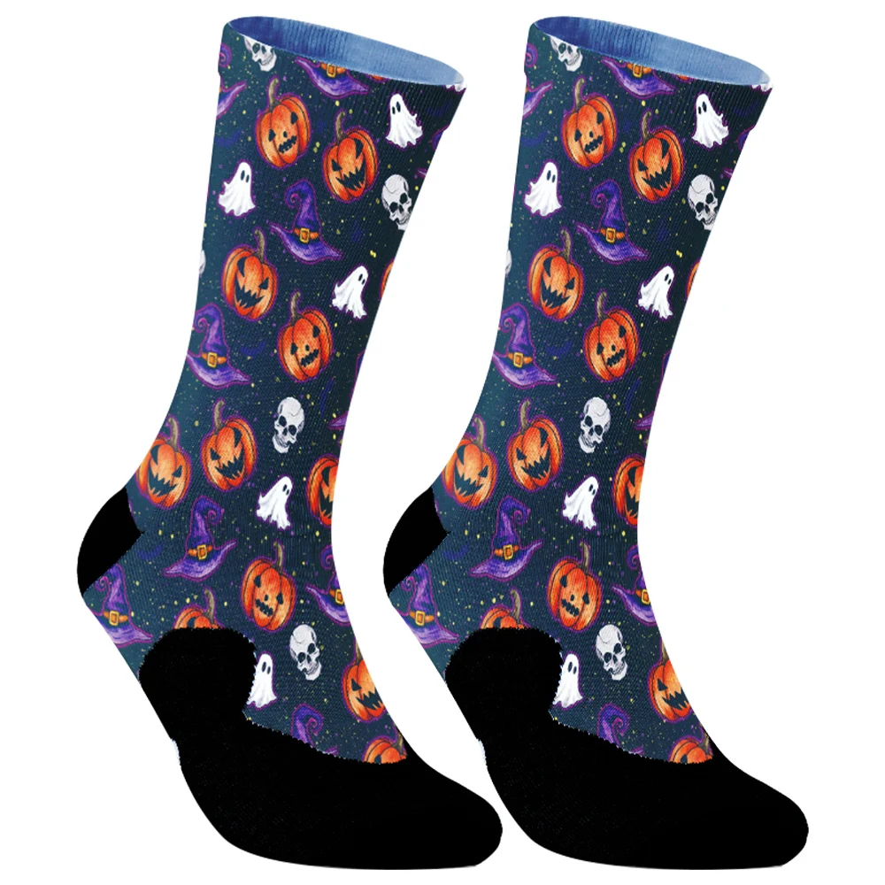 Print Socks Unisex Fun Novelty Crazy Crew Socks Cycling socks Halloween New