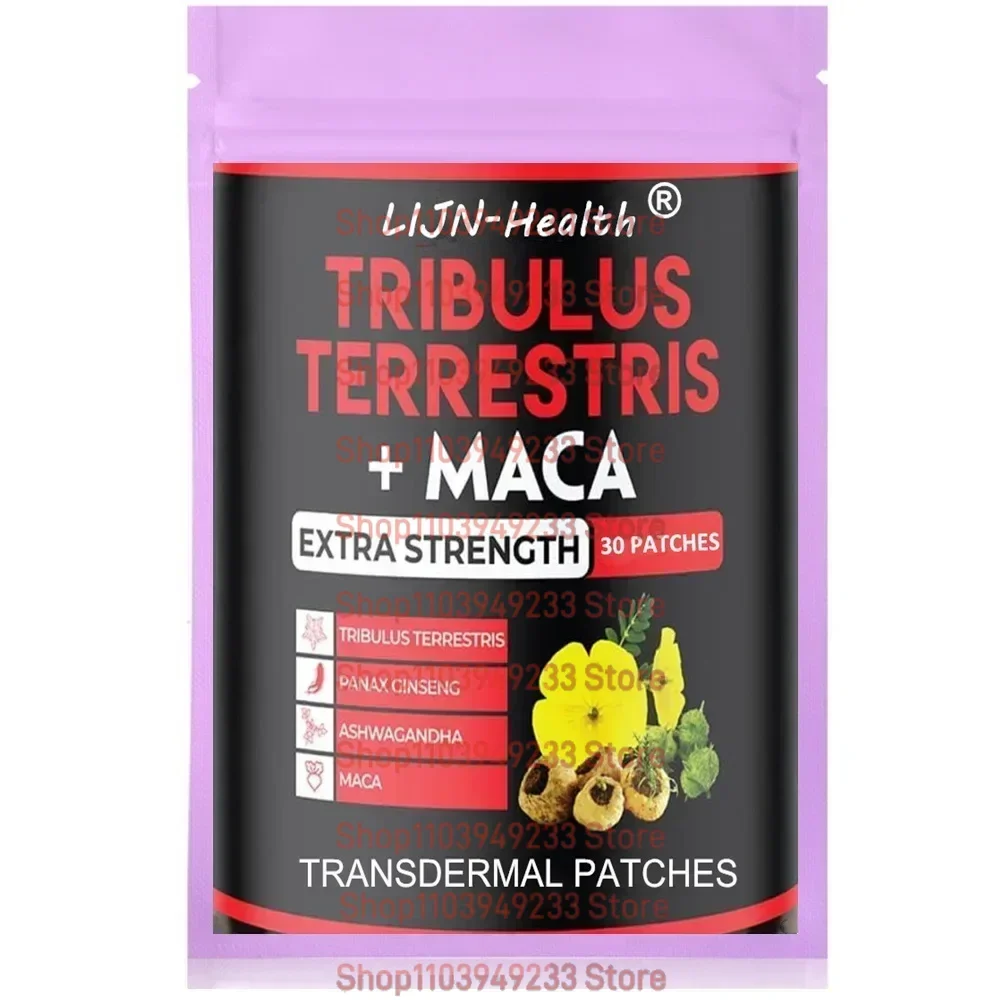 Tribulus Terrestris Transdermal Patches  Combined with Ashwagandha, Panax Ginseng  Boost Energy, Mood, Stamina 30 Patches