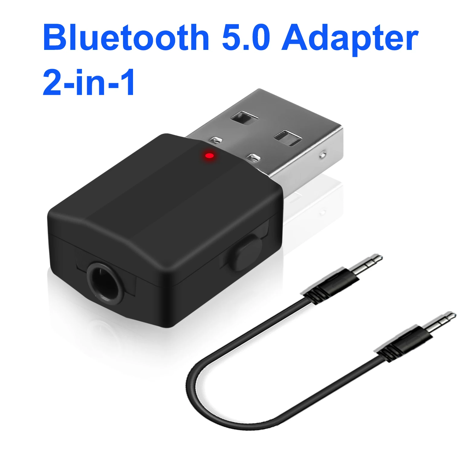 Wireless Bluetooth 5.0 Adapter Mini 3.5mm AUX Stereo Audio Transmitter Receiver For Car Music Bluetooth Transmitter For TV PC