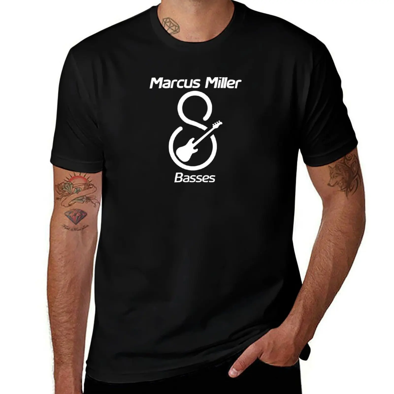 Sire Marcus Miller Basses T-Shirt Basic Solid Color Casual Tee Shirt T-Shirt