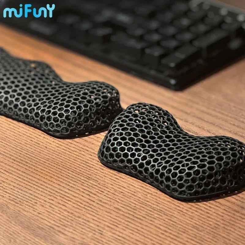 Mifuny 3D Printing Resin Palm Rest Breathable Wrist Pressure Relieve Keyboard Hand Rest Ergonomic for Mechanical Keyboards