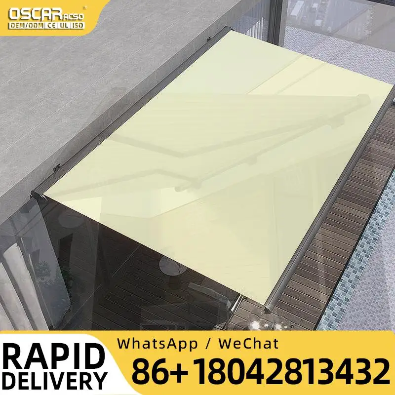 Outdoor Shading Folding Sun Shade Motorized Retractable Aluminium Awning 4M 5M for Garden Terrace Patio Retractable Awning