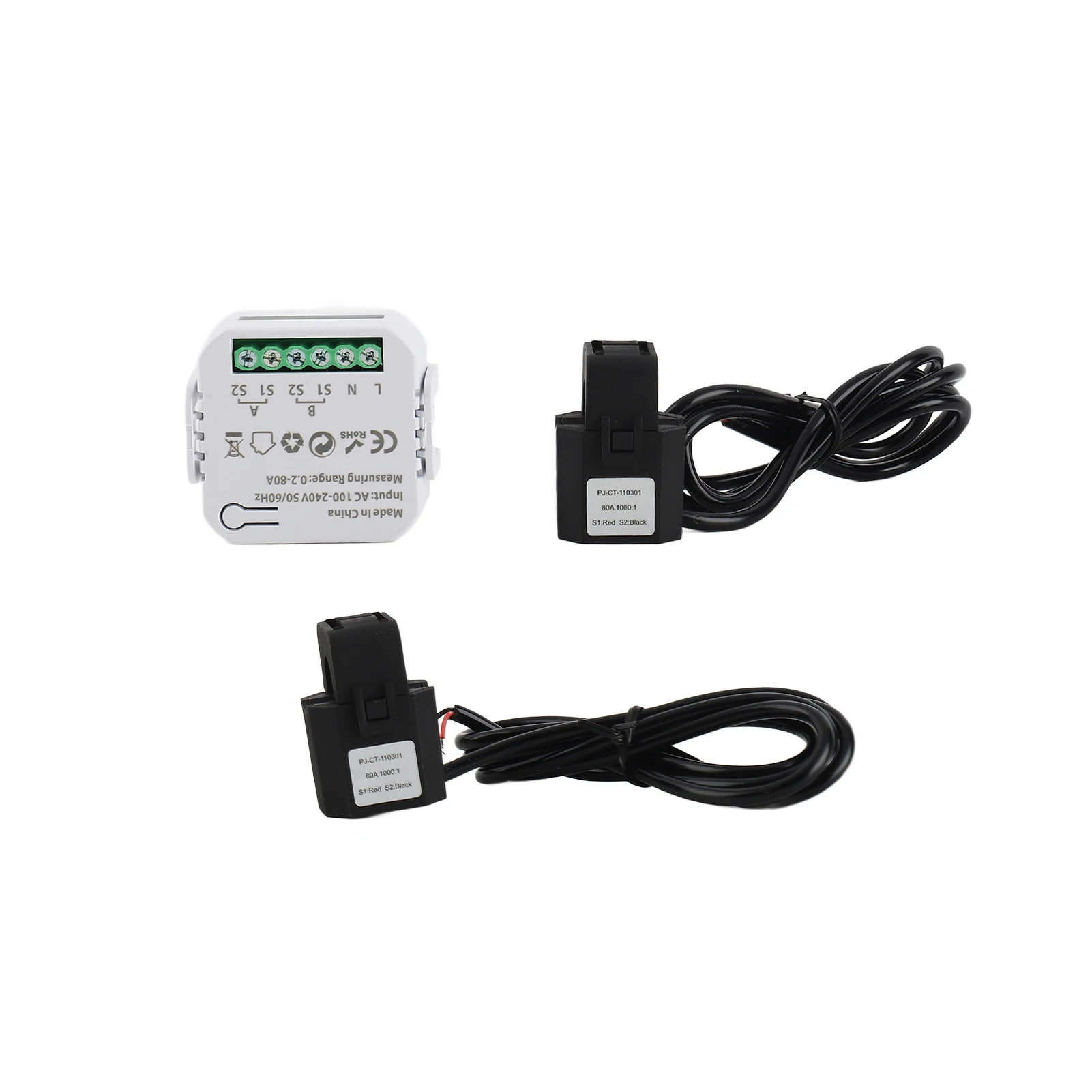 투야 스마트 신형 WiFi 에너지 클램프 양방향 미터, 경고음 알람 기능 포함, 임계값 앱 모니터링, 수출입 전력 측정, AC110V/240V 지원