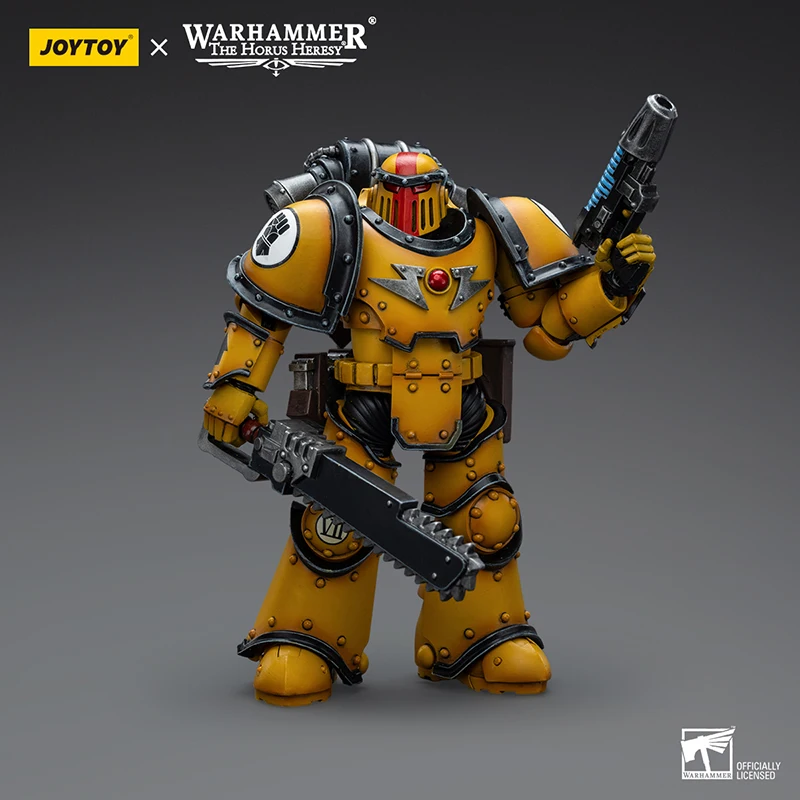 JOYTOY Warhammer 40K 1/18 Action Figures Imperial Fists Legion MkIII Despoiler Squad Sergeant with Plasma Pistol  Model Collecti