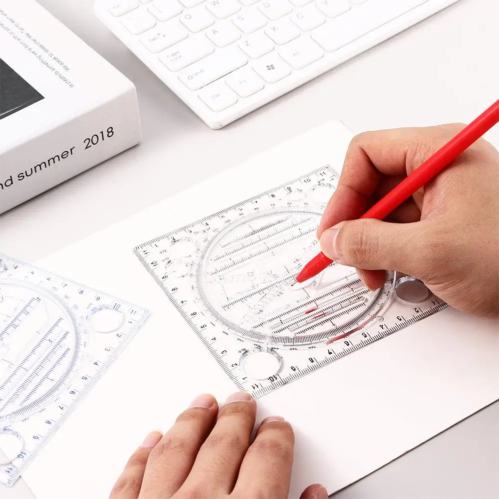 Design Drawing Ruler Multifunctional Drawing Ruler Circle Maker Drawing Ruler Springhall Angle Geometric Drawing Template