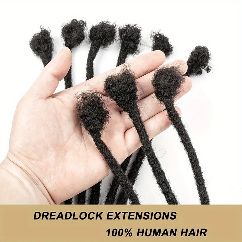 Loc 익스텐션 풀 핸드메이드 100% 인모 드레드록 익스텐션, 0.6cm, 8 인치 100 가닥