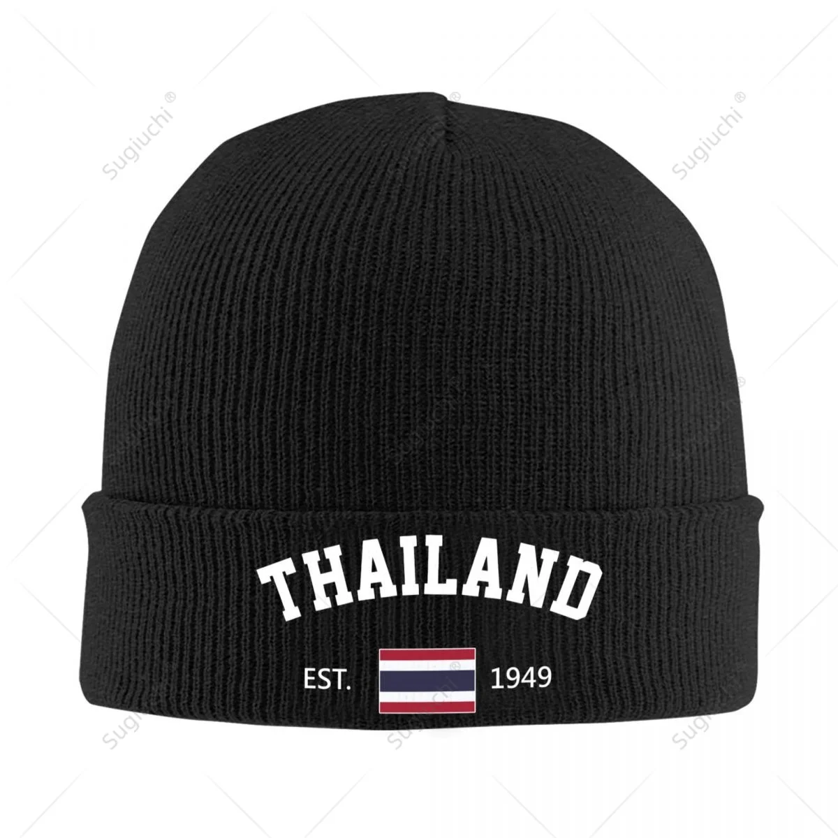 Knitted Hat Unisex Thailand EST.1949 Independence Day For Men Women Boys Winter Autumn Beanie Cap Warm Bonnet