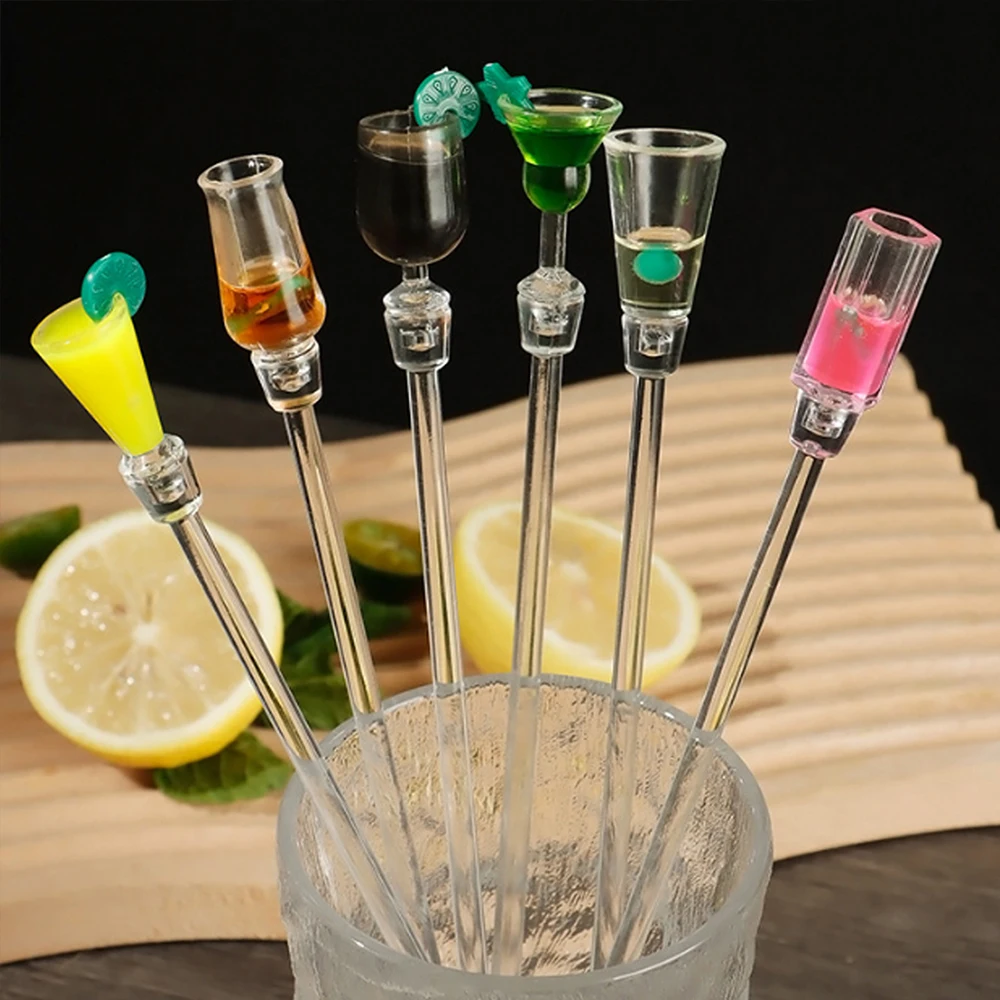 Paquete de 5/10 Palitos Agitadores de Acrílico para Cócteles, Agitadores Transparentes de 9 Pulgadas para Bebidas, para Bares, Cafeterías, Fiestas, Restaurantes y Uso Doméstico
