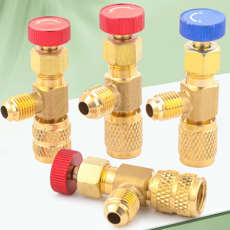 

1 Piece R410A R22 Air Conditioning Refrigerant 1/4" Safety Adapter Liquid Safety Valve Air Conditioning Repair And Fluoride