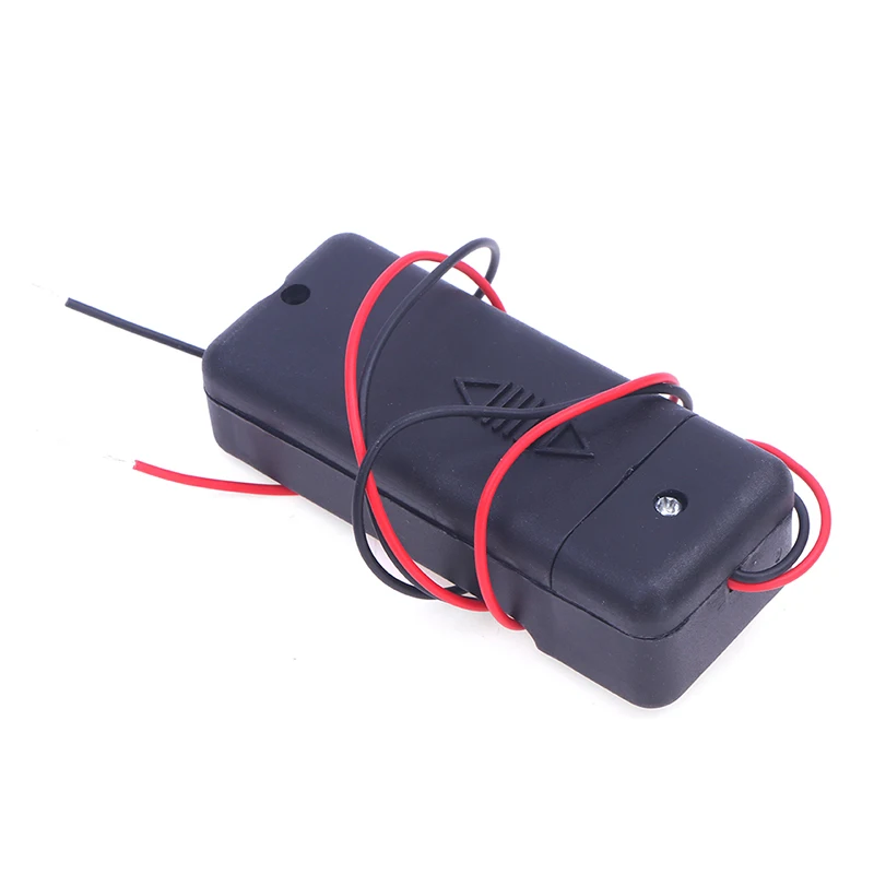 2AA 3V Battery Holder Connector Storage Case Box ON/OFF Switch Wire Control With Switch