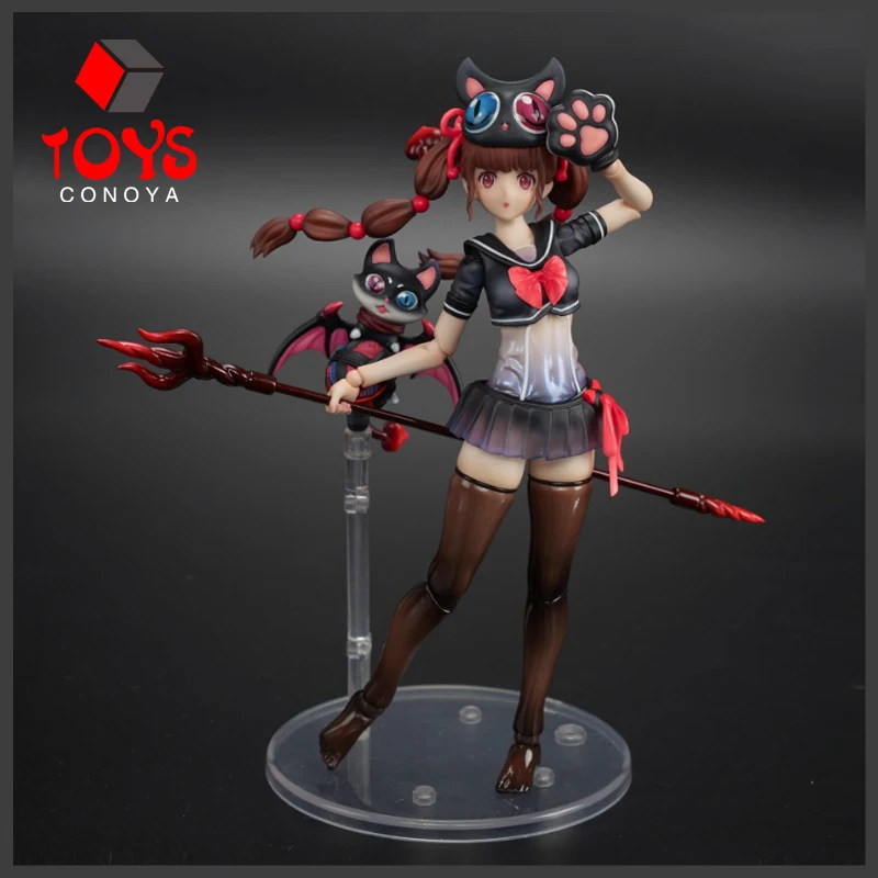 

1/12 Femle Soldier Mobile Girl Witch Casey Kawaii Japanese Anime Beautiful Girl Fighter Full Set 6-inch PVC Action Figure