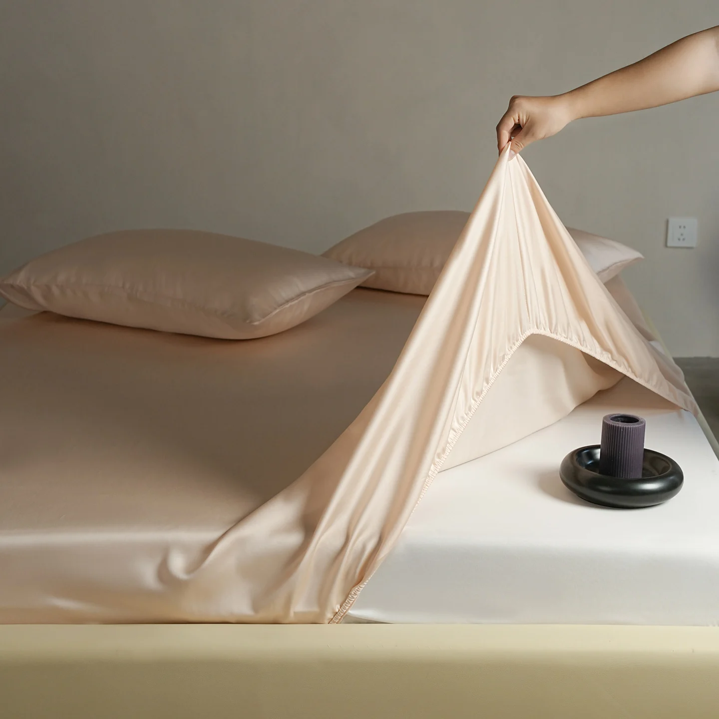 Natural 100% Mulberry Silk Fitted Sheet Mattress Cover Single Double Queen King Size Luxury High End Real Silk Bedding Sheets