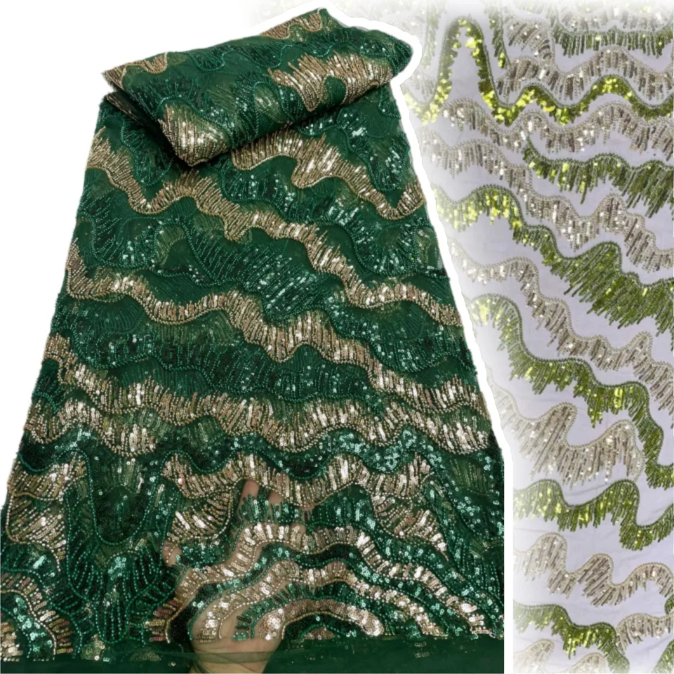 

Black and Red Beads Lace Fabric Embroidered Dubai 2025 African Lace Fabric with Sequence African Tulle Lace for Sewing SZ1365