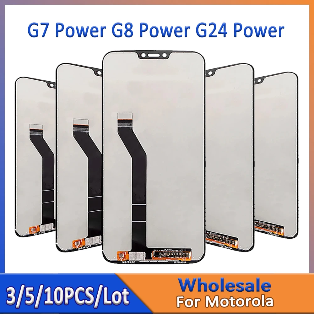 

Оптовая упаковка для Motorola G7 G8 G24, замена ЖК-экрана Power для мотоустройств, 3/5/10 шт.