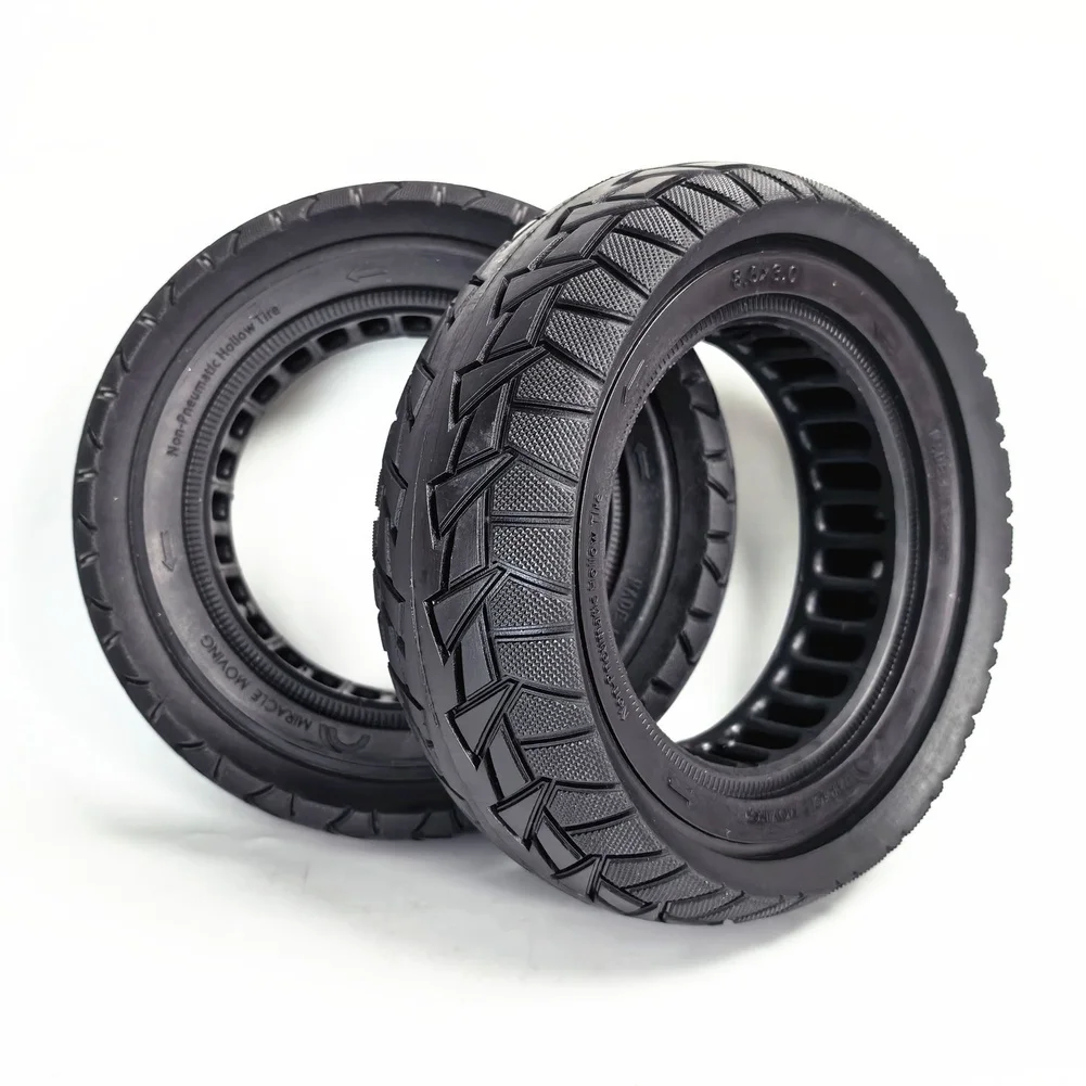 8.5x3.0 Puncture Resistant Solid Tire for Electric Scooter Featuring For HONEYCOMB Engineering High Friction Tread Pattern