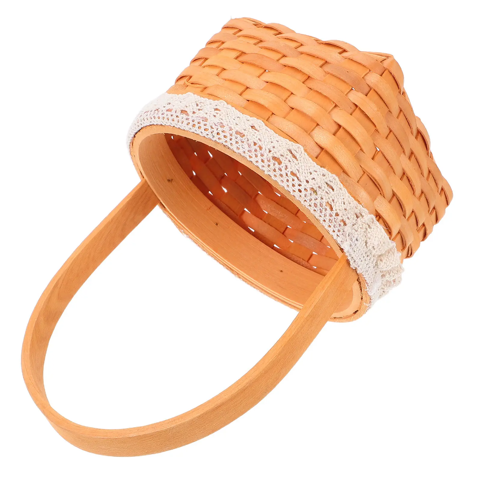 

Плетеная деревянная мини-корзина ручной работы для хранения свежих яиц, конфет, декора кухни и сада, использования на свадьбах, для цветов, маленькая плетеная корзина для фруктов