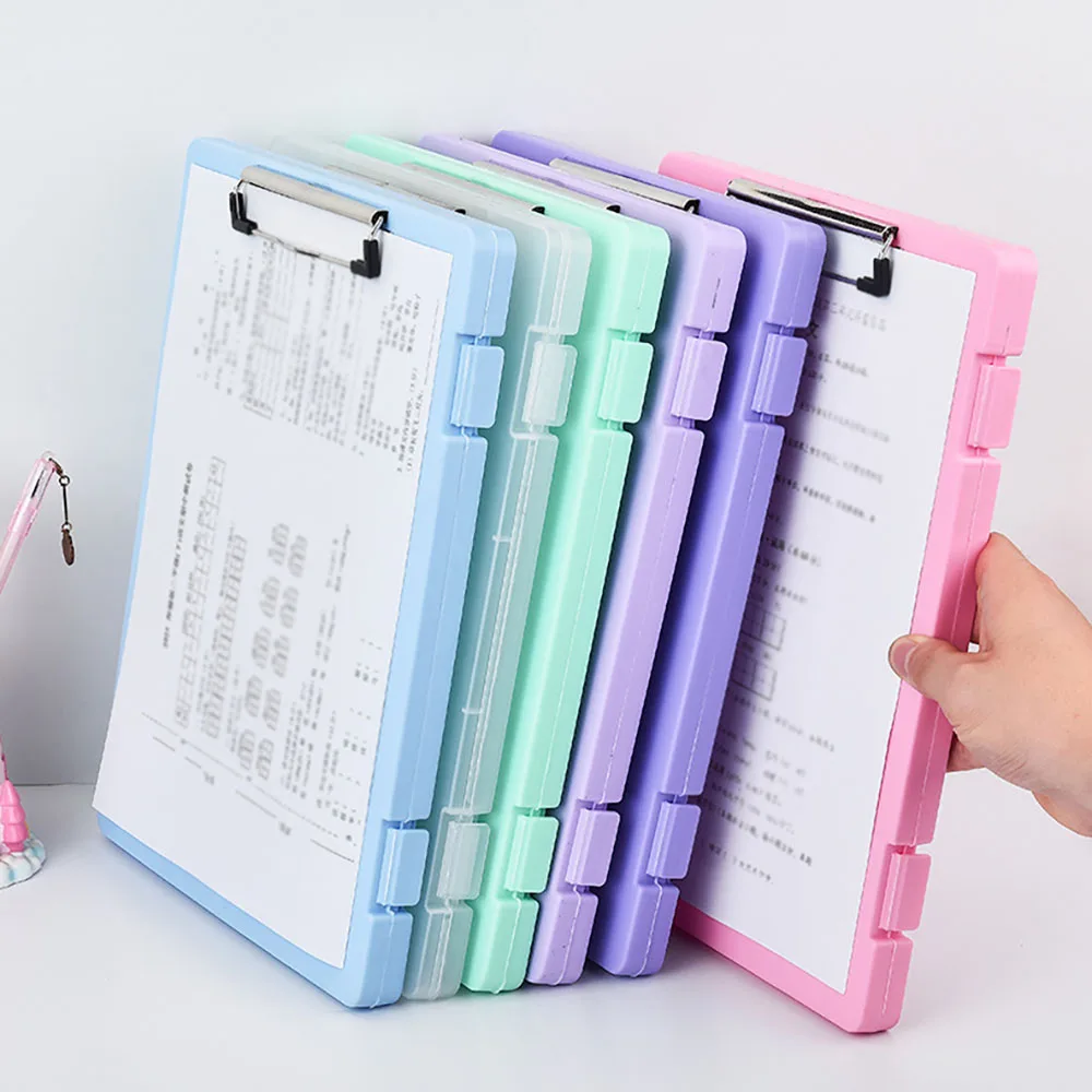 Office clip writing board, A4 file storage box, 2-in-1 function, multi-color optional, student test paper storage