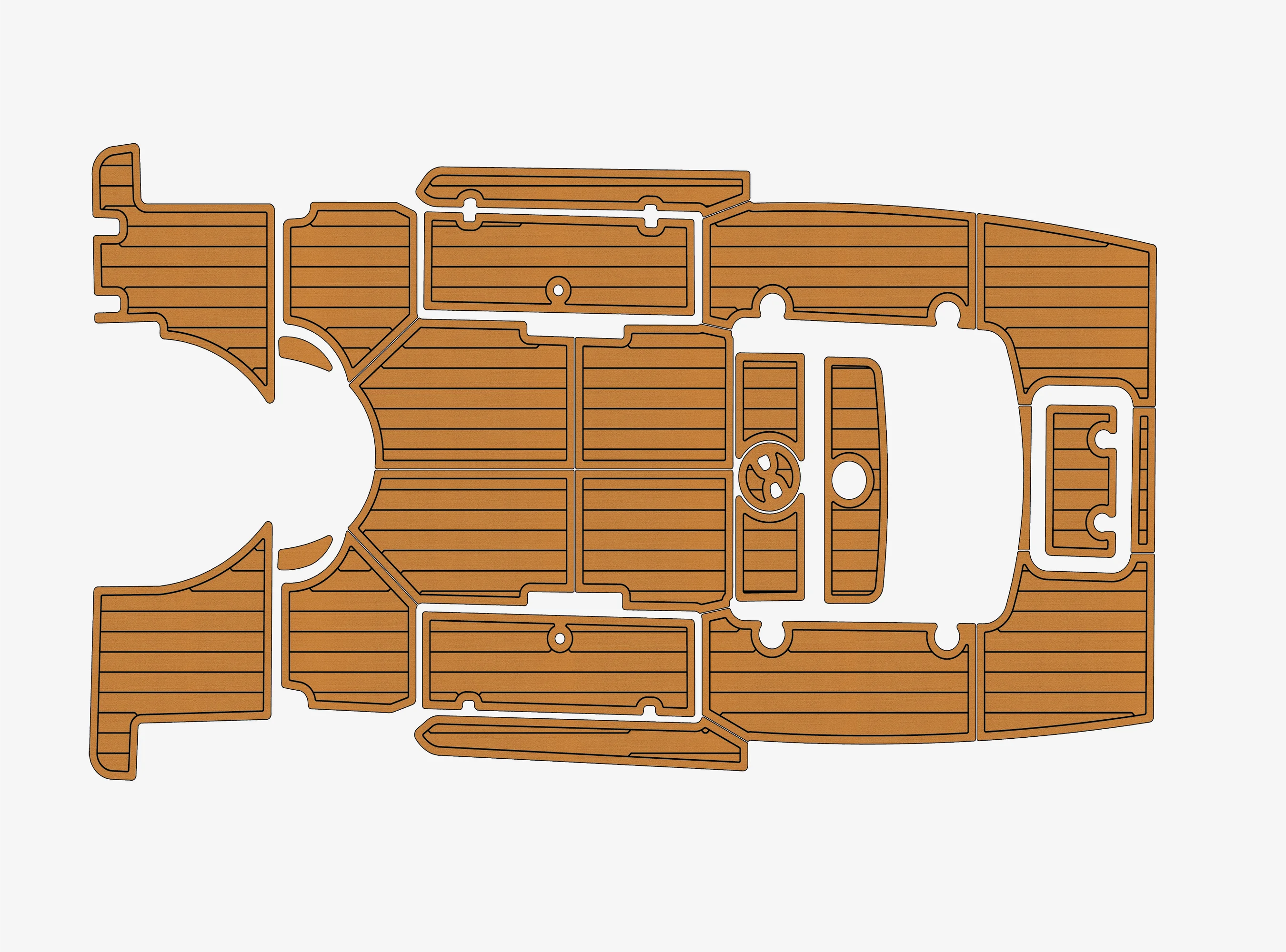 Anti-Skid EVA Faux Teak Self-Adhesive 6mm Boat Deck Pad for 2000 Wellcraft 21 Fisherman Yacht Cockpit Durable Marine Floor