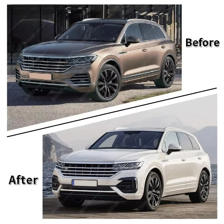 

High Performance R-line Style Body Kit for Volkswagens Touareg 2019 Update with Front Bumper Rear Bumper Grill Rear Diffuser