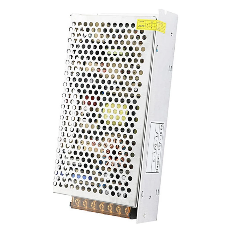 1 Piece 12V Switching Power Supply 240W 10A DC Light Bar Drive Power Adapter White Metal