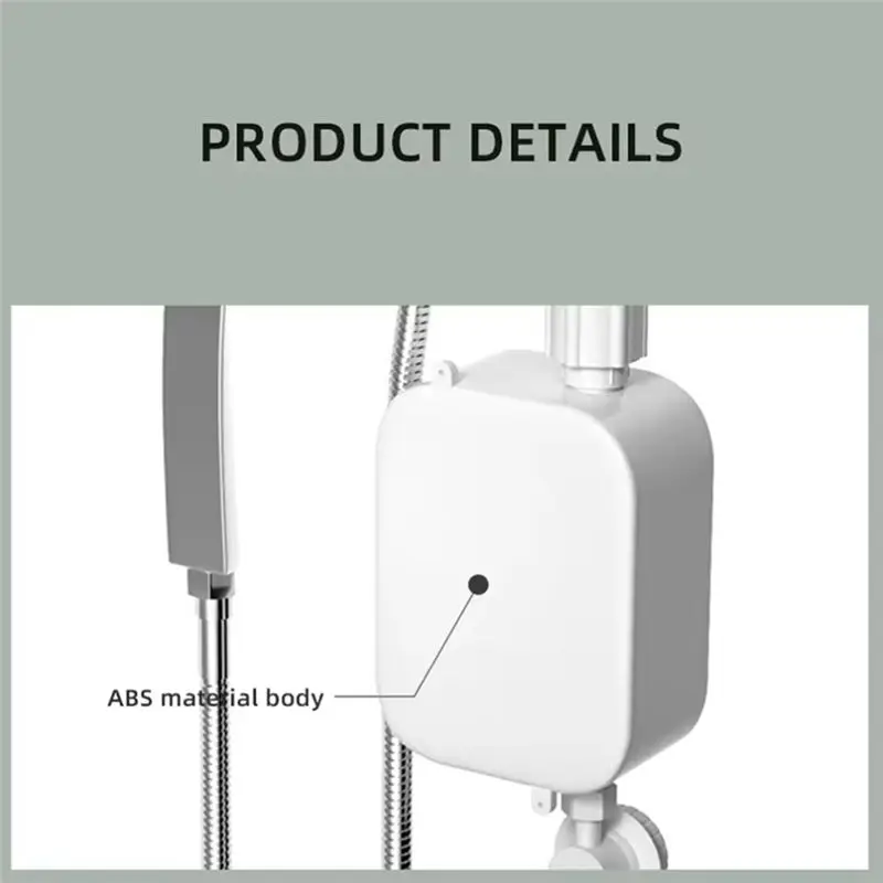VEHO-Instant Water Heating Machine For Bathroom, Thermostatic Shower Head Set, Waterproof Design, US Plug