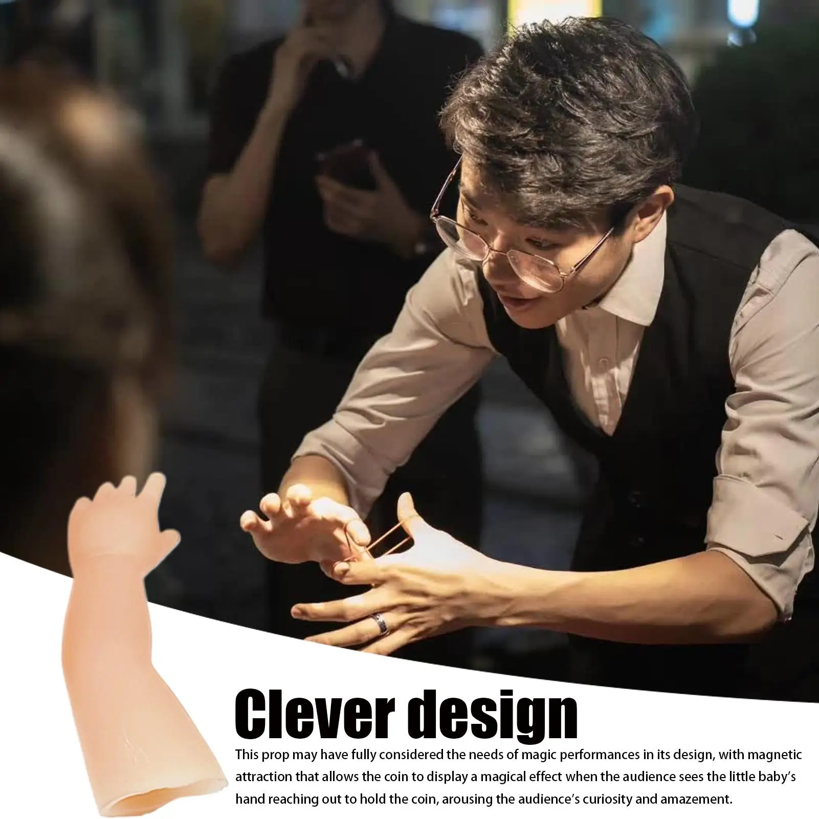 Magic Coin Vanishing Trick Close Up Performance Props Hand Vanish Appear Magic Trick for Party Prank Joke Beginner Magician