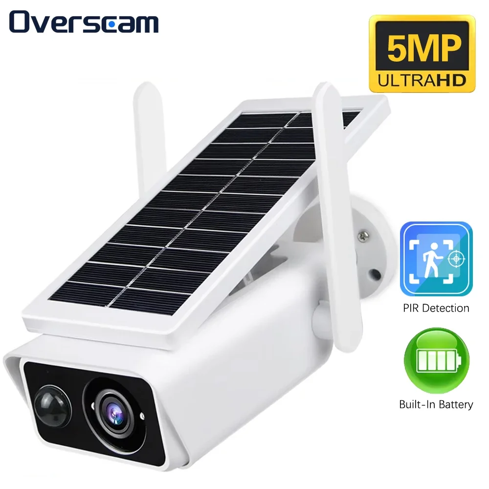 

Solar Camera Wifi Outdoor Waterproof PIR Motion Alarm Night Vision Monitor Battery Low Powered Wireless CCTV Security Protection