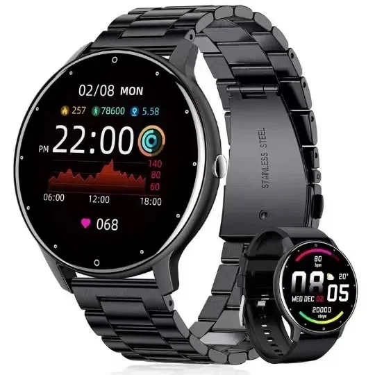 

Waterproof Smartwatch Long Battery Life Blood Pressure Blood Oxygen Monitor Outdoor Sports Watch Fitness Tracker for Men Women