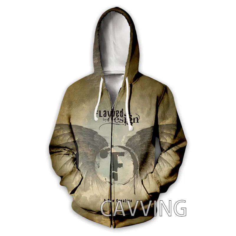 

CAVVING 3D Printed Flaw Band Zipper Hoodies Zip Hooded Sweatshirt Harajuku Hoodie Sweatshirt for Men/women