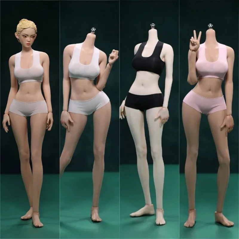 

JOQ-21D 1/6 Scale Long Legged Supermodel Girl Seamless Body with Detachable Feet 12'' Flexible Soldier Action Figure Dolls