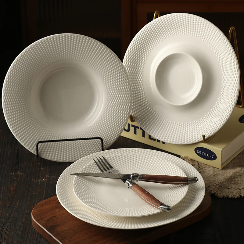 

High Aesthetic Value Cerc Plate for Home Use Restaurant Pasta Plate Dumpling Plate with Vinegar Di Hotel Cutlery Slow...