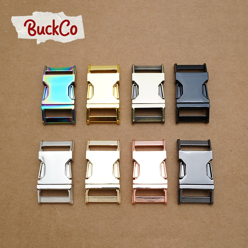 1pc High quality side release buckle kirsite DIY dog collars accessory durable security lock retailing 20mm webbing 8 kinds