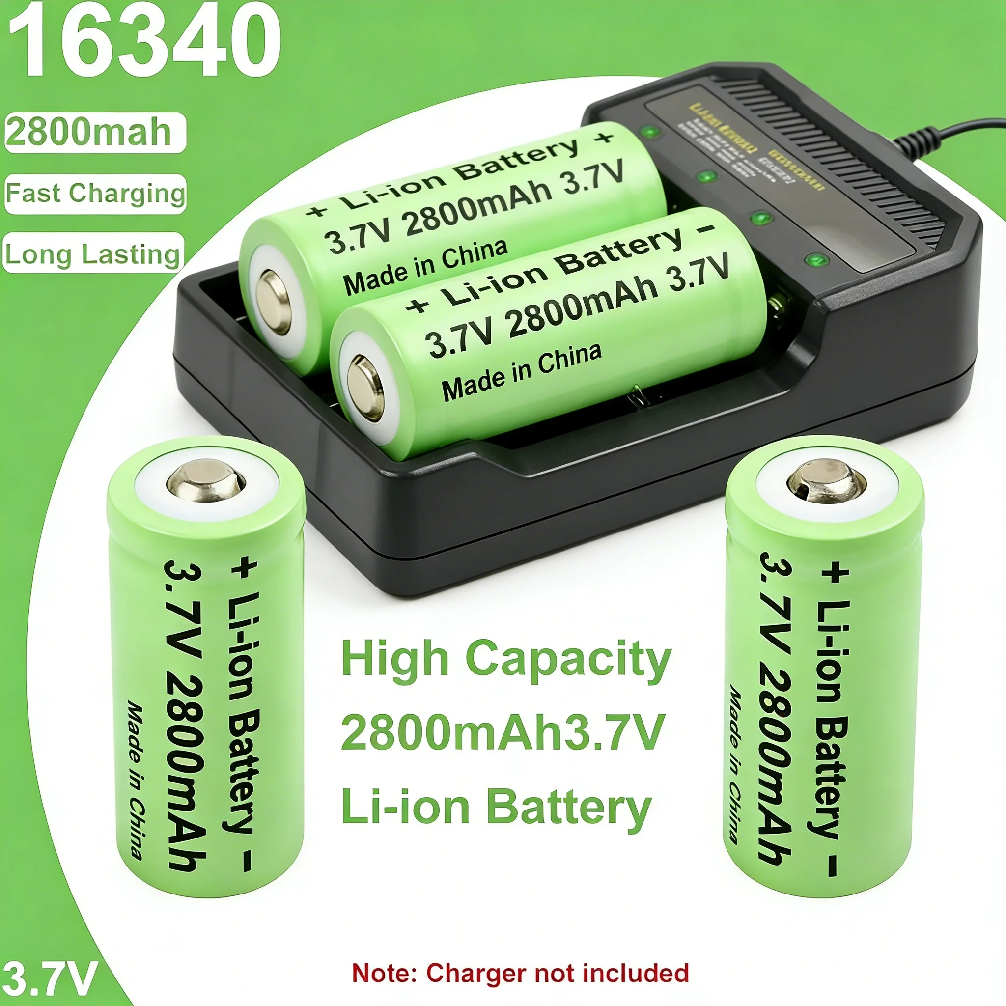 Lithium Battery CR123A 16340 CR17345 16340 CR123A 3V/3.7V Rechargeable Batteries for Gas Meter Wireless Door Alarm