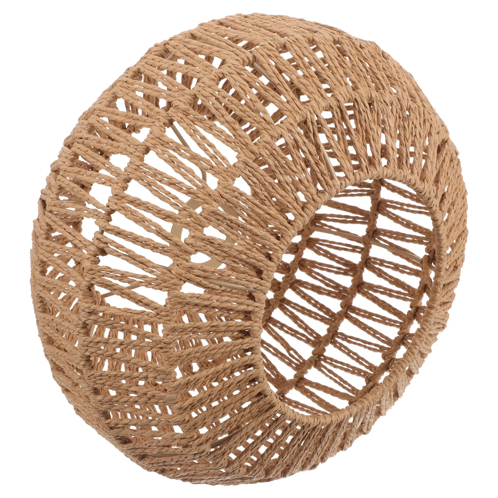Woven Paper Rope and Metal Vintage Lamp Shade for Chandelier Ceiling Light Decoration Warm Atmosphere Home Bedroom Dining Room