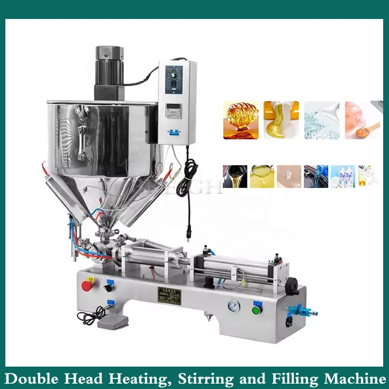 

Double Head Pneumatic Honey Cream Filling Machine Paste Food Packaging Machine