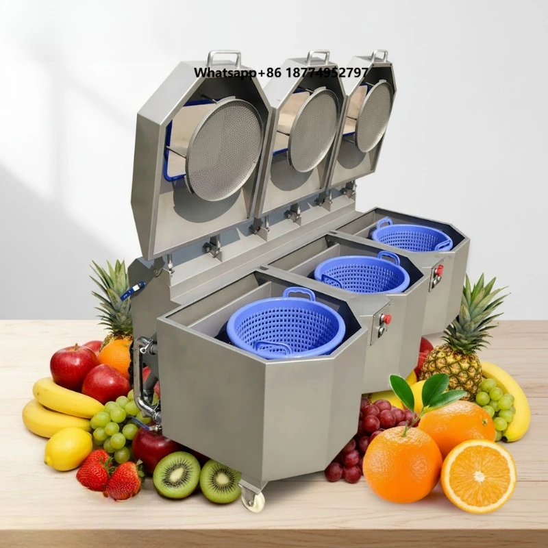 Automatic Industrial Ozone Bubble Vegetable and Fruit Washing Machine Commercial Salad Leafy Vegetable Cleaner Cleaning Machine