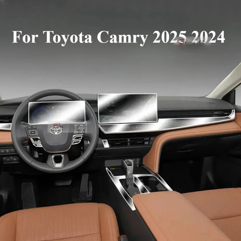 

For Toyota Camry 2024 2025 Accessories interior film transparent TPU Gear Panel GPS Center Console PPF Protection repair Sticker
