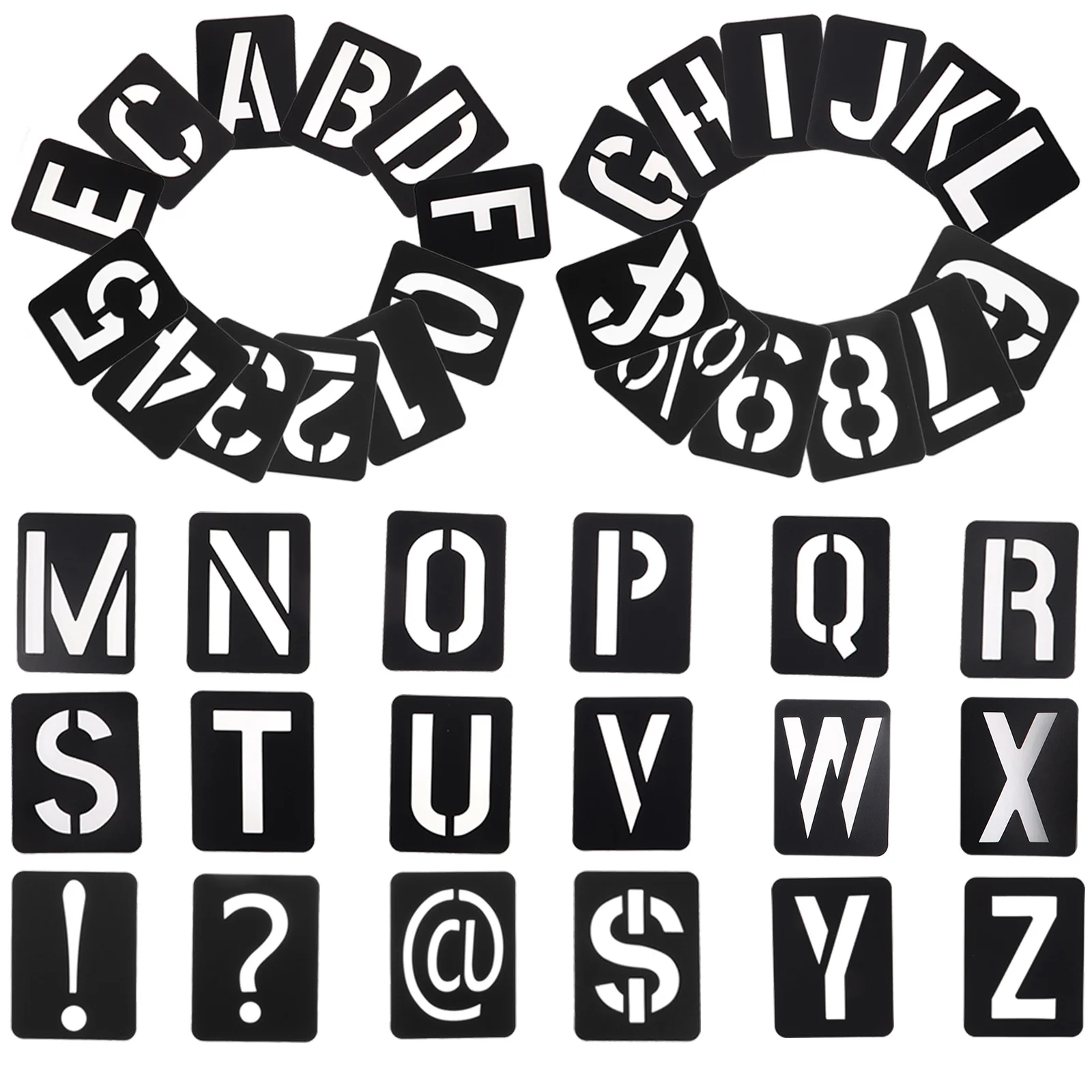 

1 Set Plastic Stencil Template Alphabet Letters Numbers Crafts Reusable Pp Wall Wood Decor Large Pattern Stencils Art Supplies