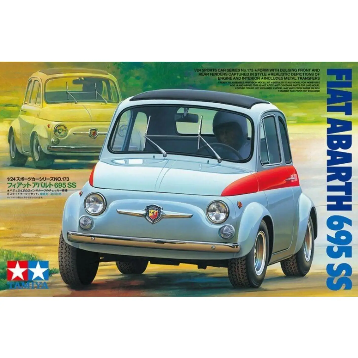 Tamiya 24173 static assembled car model 1:24 scale For FIAT ABARTH 695 SS car model kit